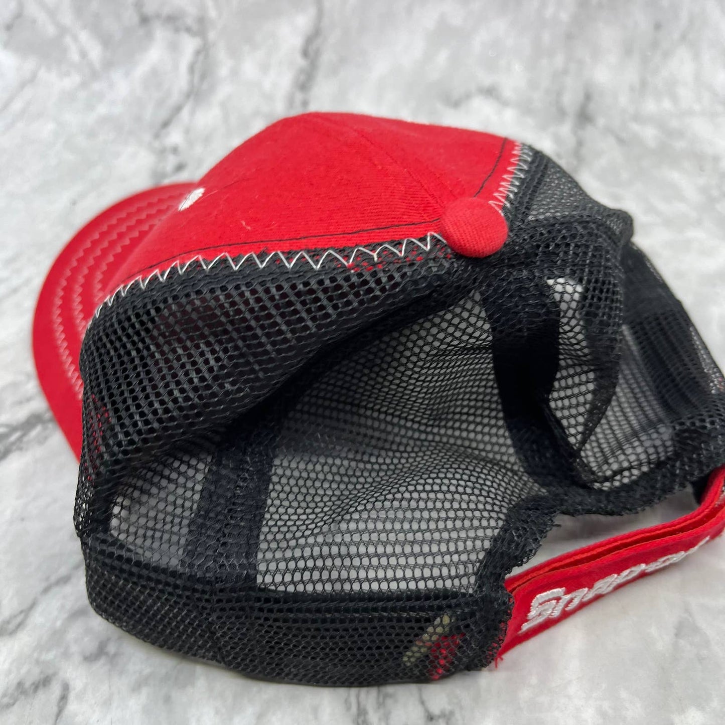 Snap-On Hat Cap Adjustable Adult Rock N Roll Cab Express Red Black Trucker HB1