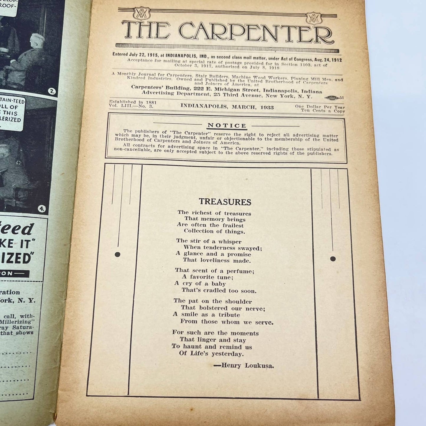 1933 March The Carpenter Magazine Vol. LIII No. 3 TF2