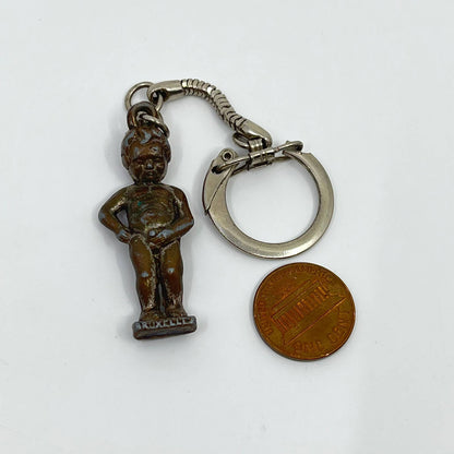 Vintage Manneken Pis Metal Keychain SC3