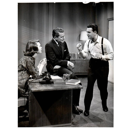 c1960 Press Photo John Forsythe Barbara Rush Larry Blyden NBC Showcase TJ7-1