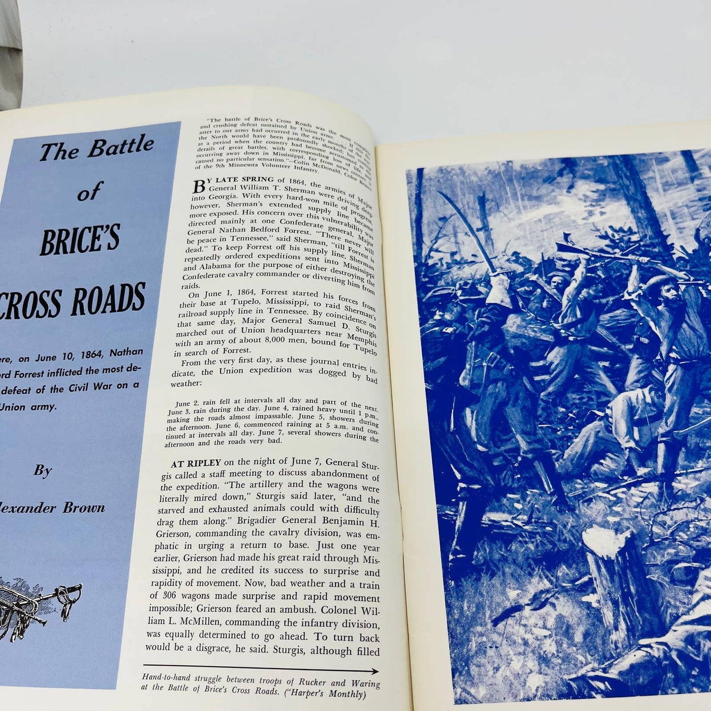 Vintage Civil War Times Illustrated April 1968 The Battle of Brice’s Cross Roads