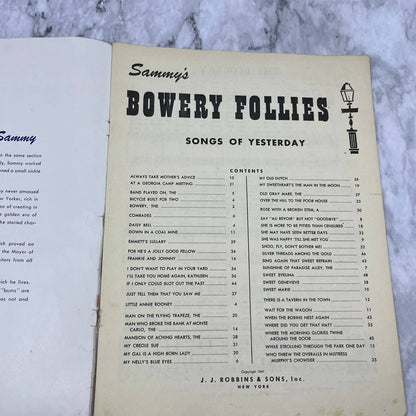 Sammys Bowery Follies Song Of Yesterday 1947 Vintage Sheet Music Book Pop TH1