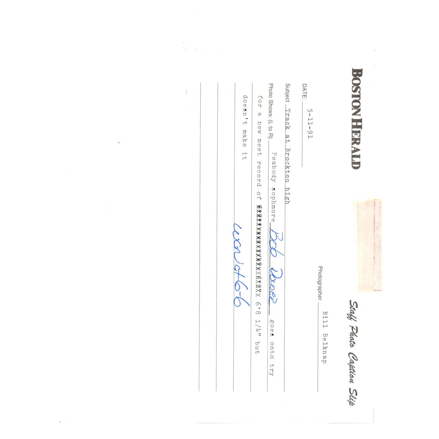 1982 Original Press Photo Track High Jump Ogar Mizzou 8x10" AD2