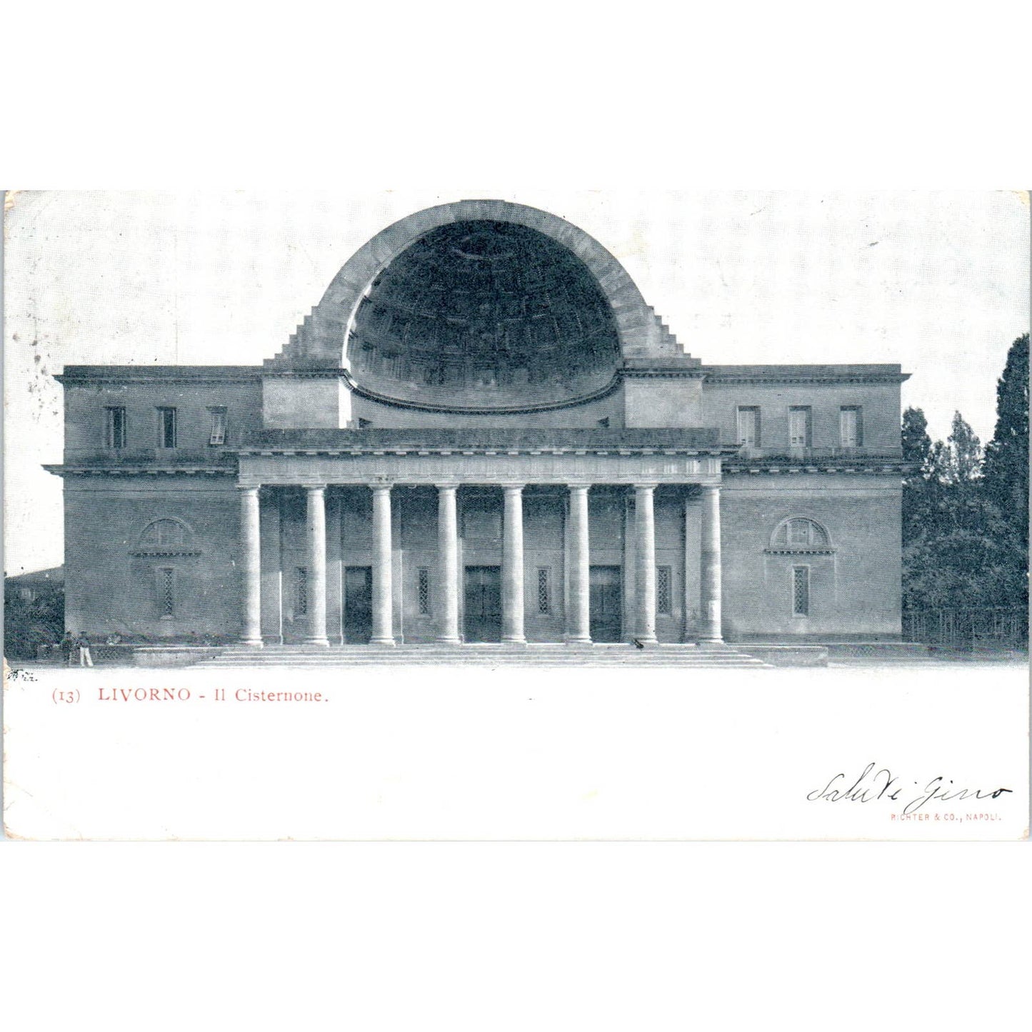 Livorno Il Cisternone c1910 - Original Postcard TJ9-P1