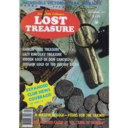 Long John Lathams Lost Treasure Magazine Lost Mines, Buried, Sunken Sept 1977 M1