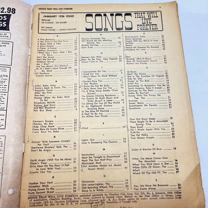 January 1956 SONGS THAT WILL LIVE FOREVER Magazine Teresa Brewer Crew Cuts TF3