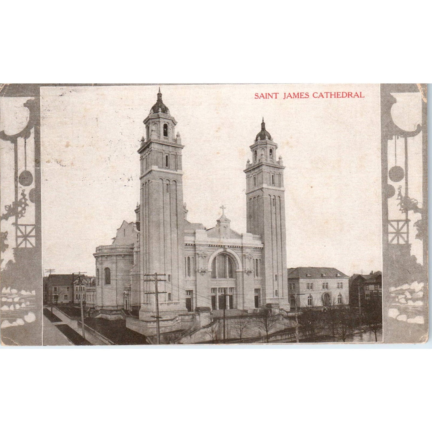 Antique Postcard St. James Cathedral Seattle Washington TD9-W2