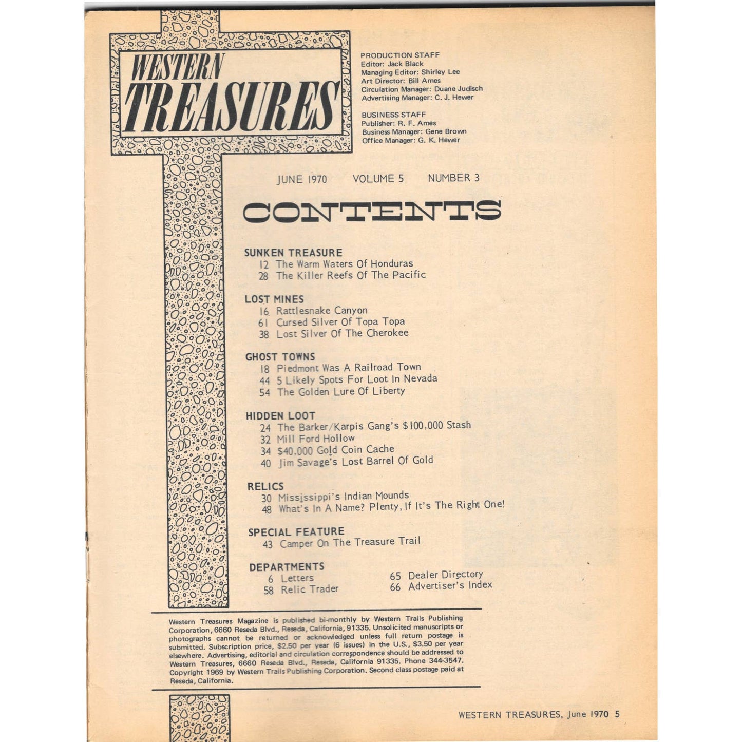 Western Treasures Magazine - Treasure Hunting Metal Detecting June 1971 M3