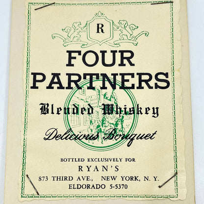 Four Partners Blended Whiskey Label Ryan’s 873 Third Ave New York NY
