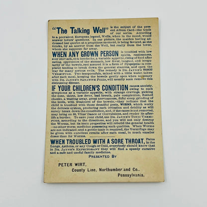 1880s Trade Card Dr Jayne’s Expectorant Peter Witt Northumber & Co PA AH9-M6