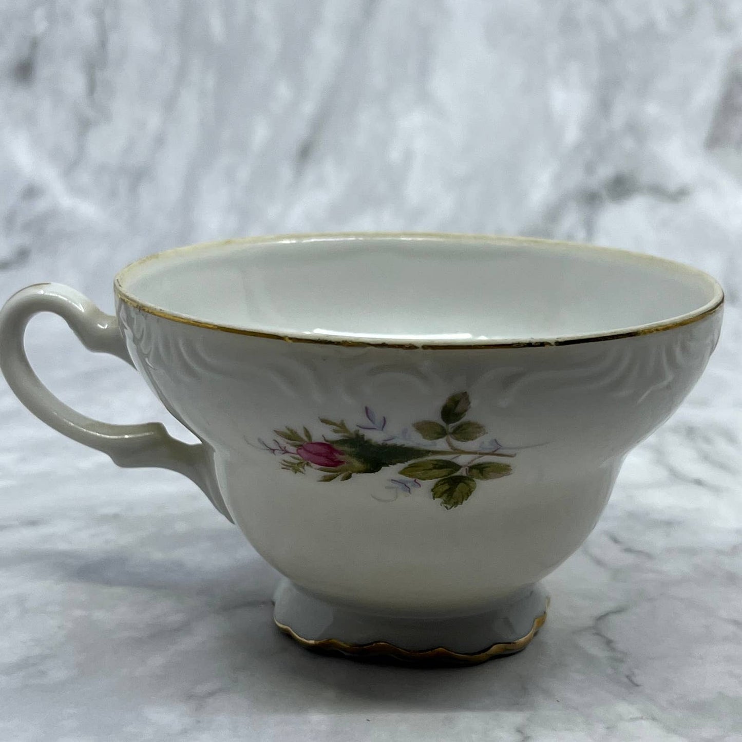 Vintage Fine China Tea Cup Pink Roses Gold Trim TD6-2