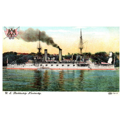 US Battleship Kentucky - Original Postcard TJ8-5