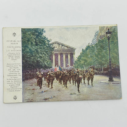 c1918 Postcard WWI Red Cross French Independence JF Boucher Painting Paris PA9