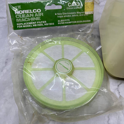 Norelco HB1900 Clean Air Machine - Tested WORKS + NOS Filter Cartridge TJ3