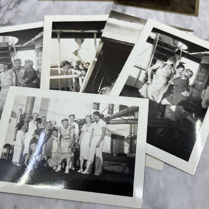 1937 Photos & Negatives of Men Dressed in Drag on Freighter Cruise Ship SE8