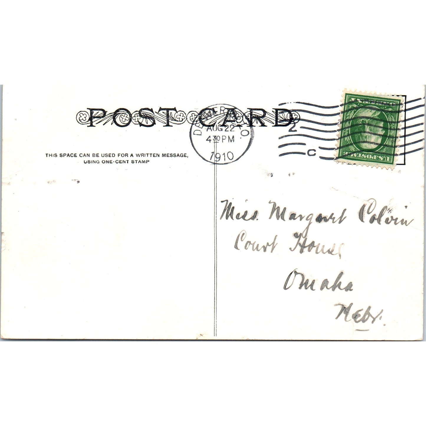 1910 Old Ladies' Home Denver Colorado Original Postcard P1-11