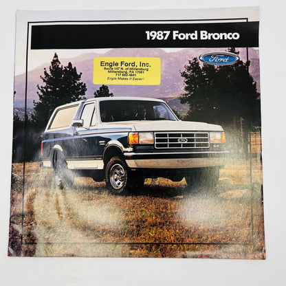 1987 Ford Bronco Car Brochure Catalog Engle Ford Millersburg PA BA1