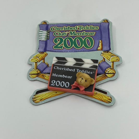 Cherished Teddies Club Member 2000 Enesco Darling Resin 1.5” Pin NEW On Card SA6