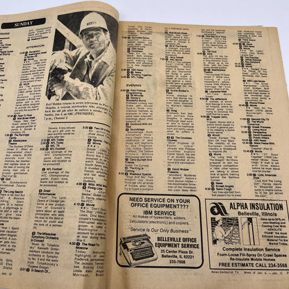 1980 Jan 8 Bellville IL News-Democrat TV Listings Leonard Nimoy Seizure TG6