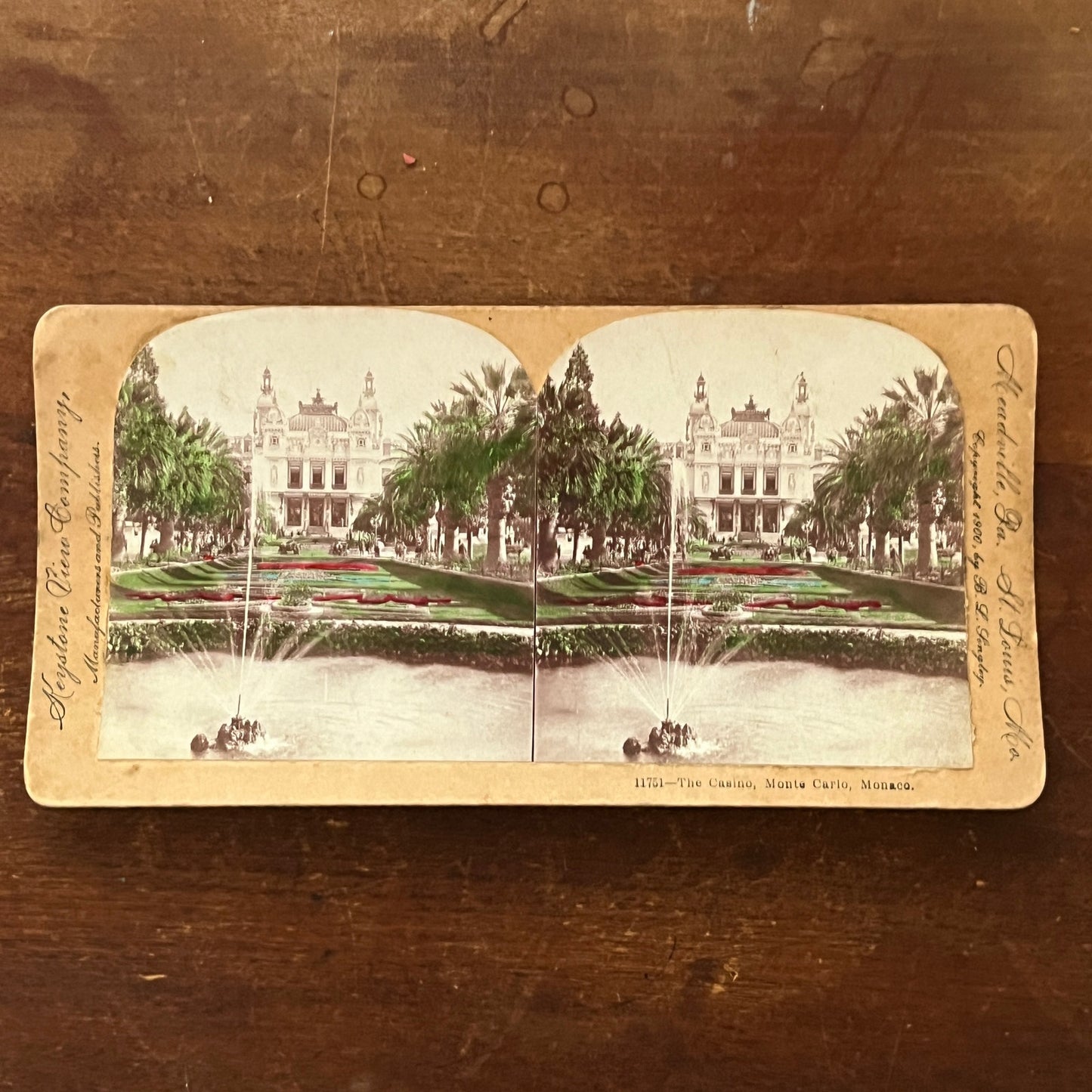The Casino Monte Carlo Monaco 1900 Antique Stereoview Card H2-2