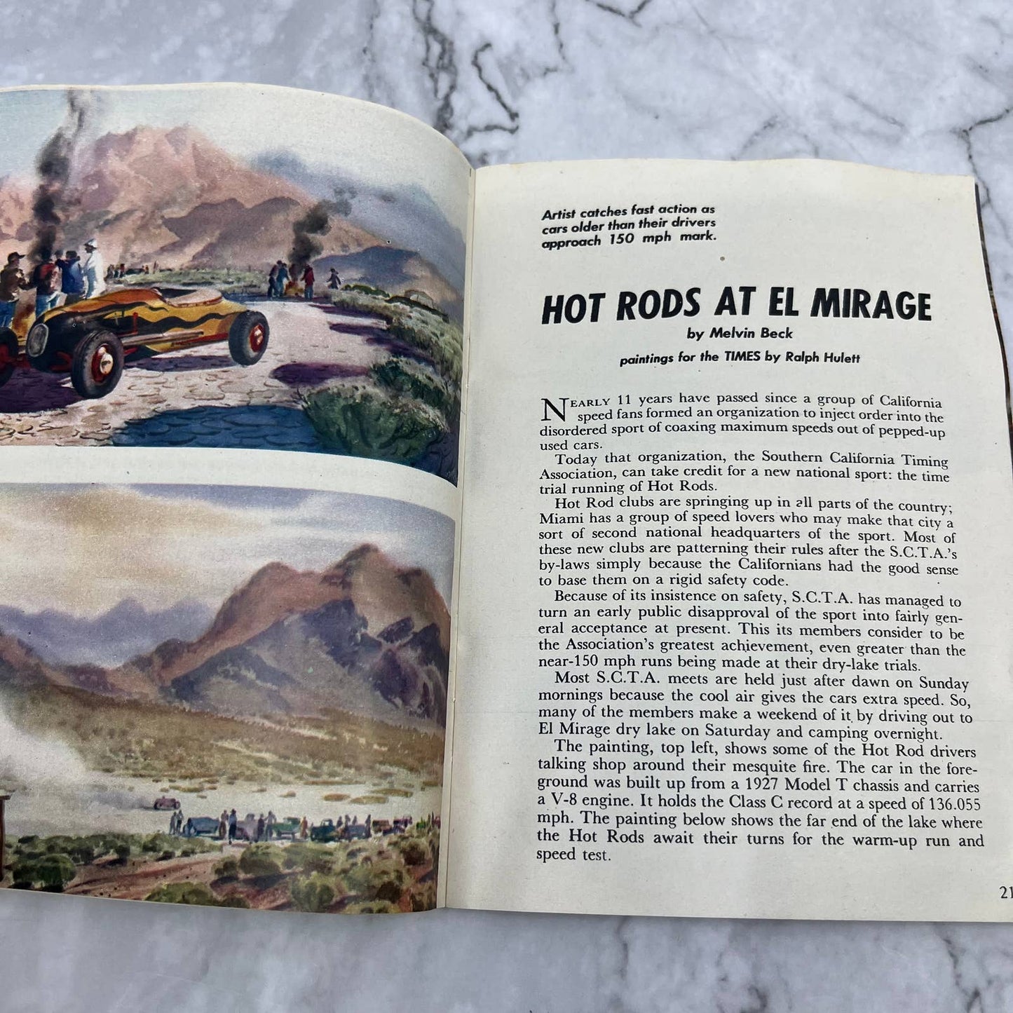 April 1948 Ford Times Magazine Hot Rods at El Mirage TI6