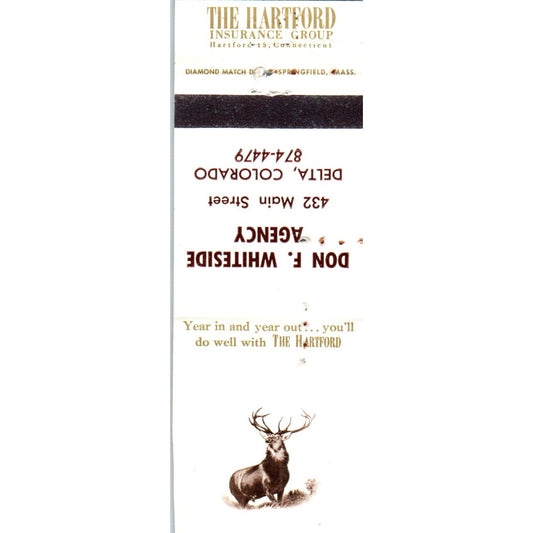 Don F. Whiteside Agency Delta Colorado Elk Advertising Matchbook Cover MM9-9