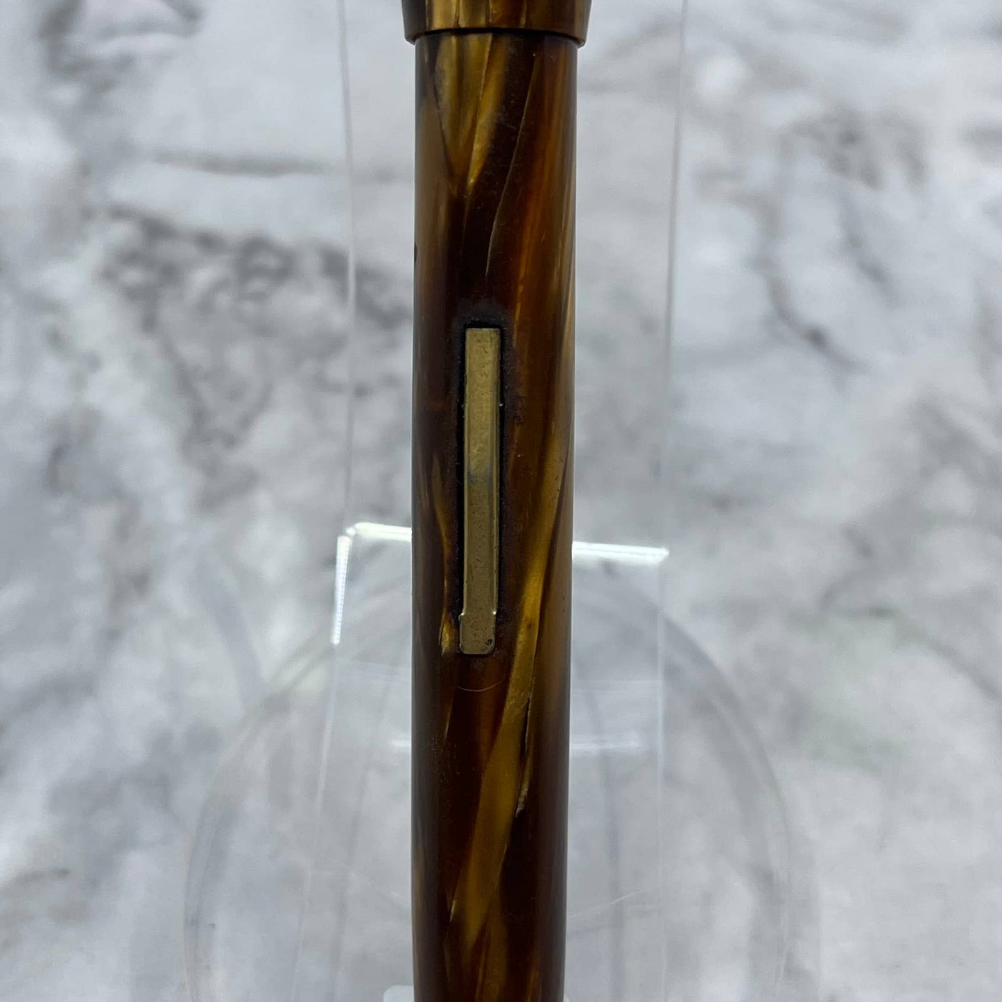 Vintage Marbleized Amber Cellluloid Fountain Pen Small Nib SE6