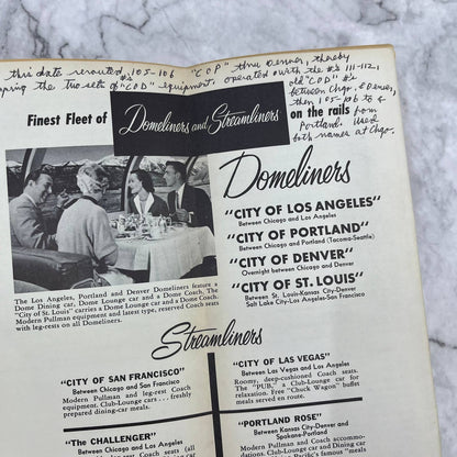 1959 January 11 Union Pacific Railroad Timetables  TE2