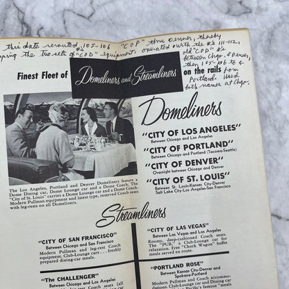 1959 January 11 Union Pacific Railroad Timetables  L1-4