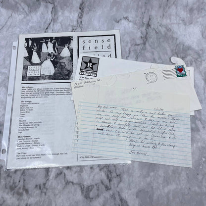 Vintage Sense Field California Indie Rock Fan Ephemera Collection FL5
