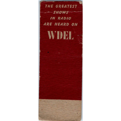 WDEL 1150 NBC Affiliate Advertising Matchbook Cover MM9-1