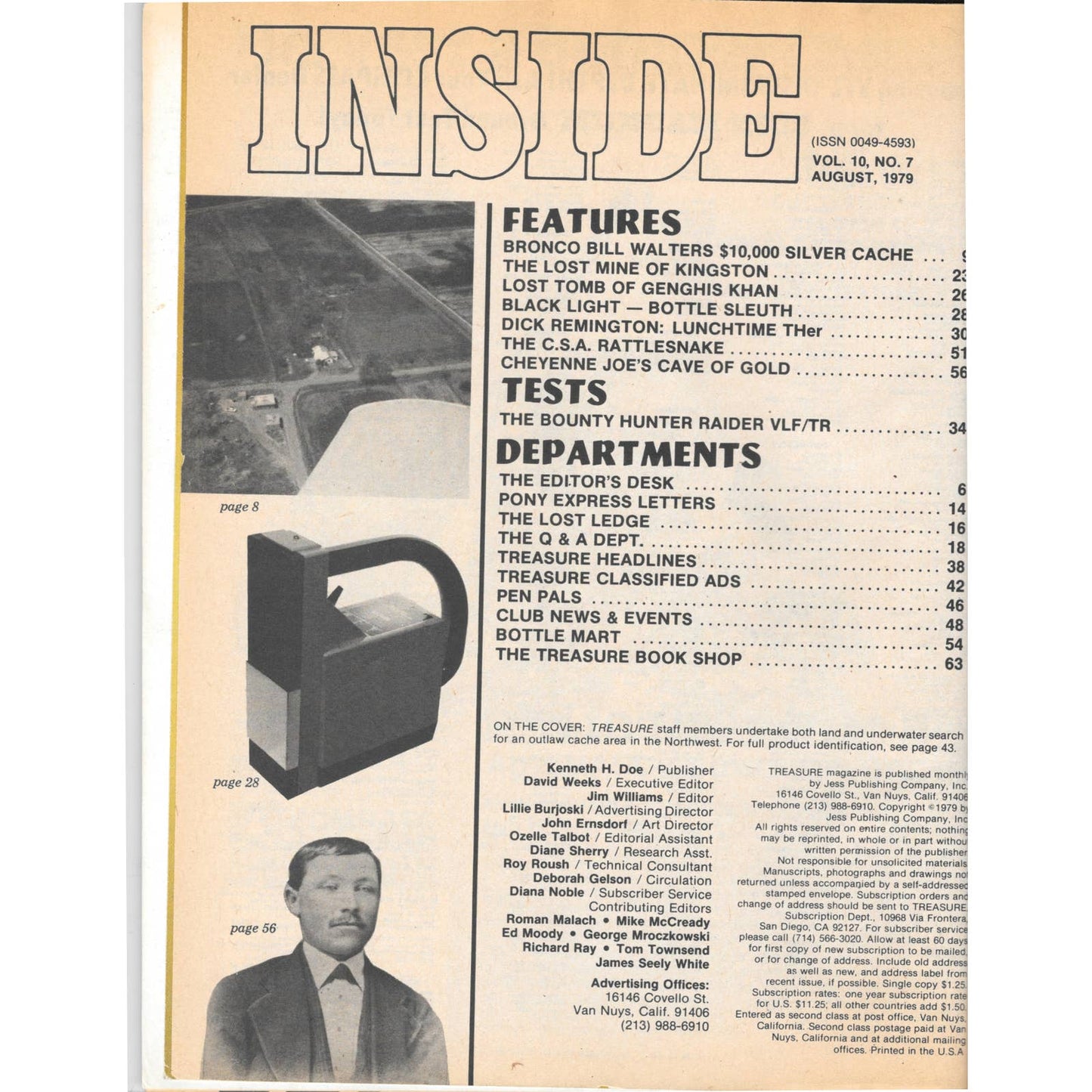 Treasure Magazine - Treasure Hunting Mines Buried Metal Detecting Aug 1979 MB3