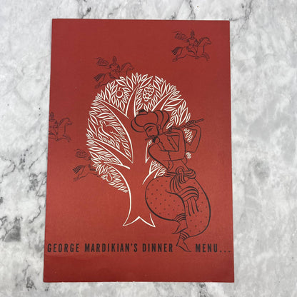 1950s George Mardikian's Dinner Menu Omar Khayyam's, San Francisco CA TD8