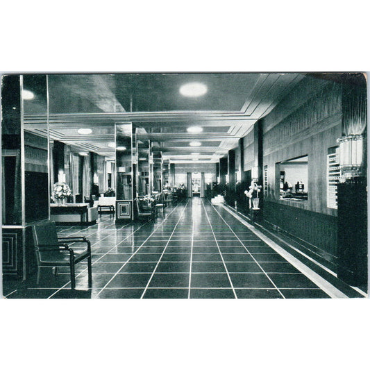 Hotel Raleigh Lobby Washington D.C. Original Postcard TK1-P2