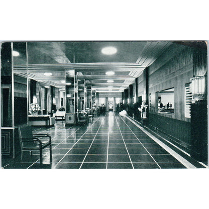 Hotel Raleigh Lobby Washington D.C. Original Postcard P1-16