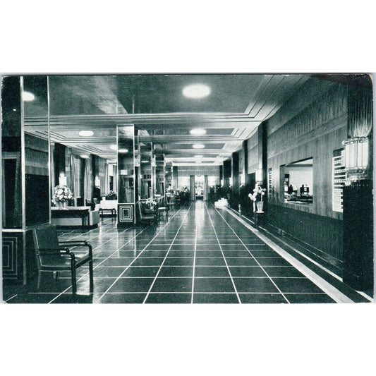 Hotel Raleigh Lobby Washington D.C. Original Postcard P1-16