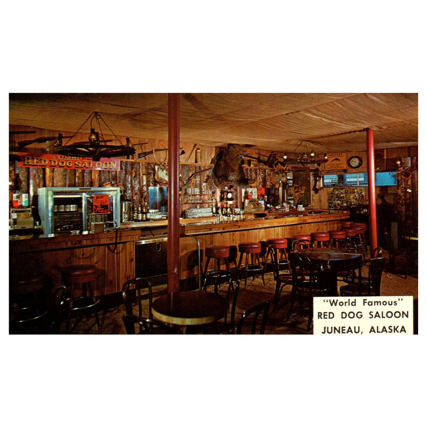 Red Dog Saloon Interior Juneau Alaska Virginia Kanhouse - Postcard TJ8-2