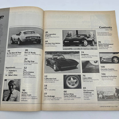 1989 March Corvette Fever Magazine LT58 BUILDING THE KING TG1