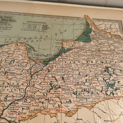 1897 Century Atlas Map of EASTERN GERMAN EMPIRE PRE WWI Engraved 12.5x17 FL5