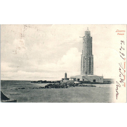 Livorno Fanale c1910 - Original Postcard TJ9-P1