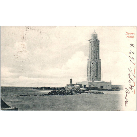 Livorno Fanale c1910 - Original Postcard TJ9-P1