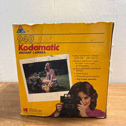 Vintage Kodak Kodamatic 940 w/ ORIGINAL BOX Instant Camera Polaroid TG9