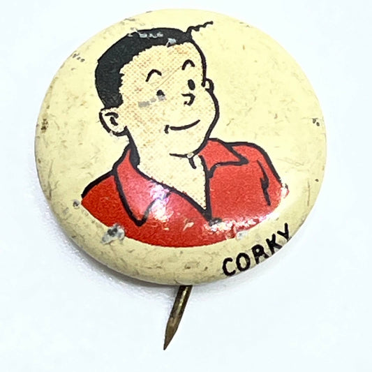 1946 Corky Kelloggs PEP Premium Celluloid Pinback Button SD9