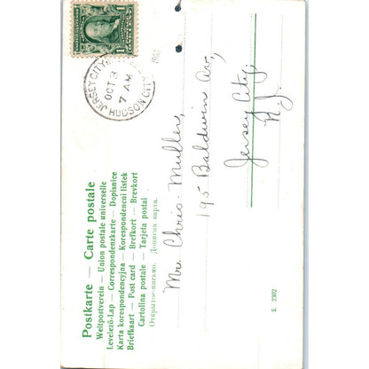 Jersey City 1908 Sailor and Lady Romance Original Postcard TK1-P18
