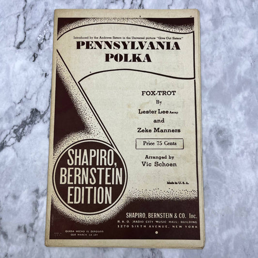 Pennsylvania Polka Fox Trot Big Band Chart Arrangement Sheet Music TH5