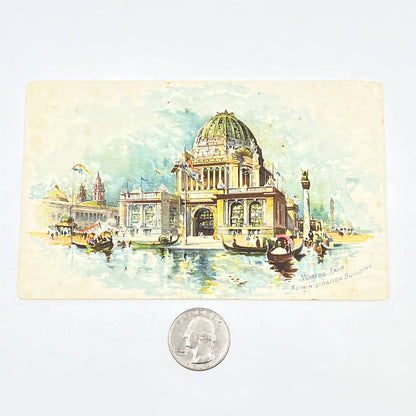 1893 Columbian Expo Chicago World's Fair Administration Building Litho Card AC2