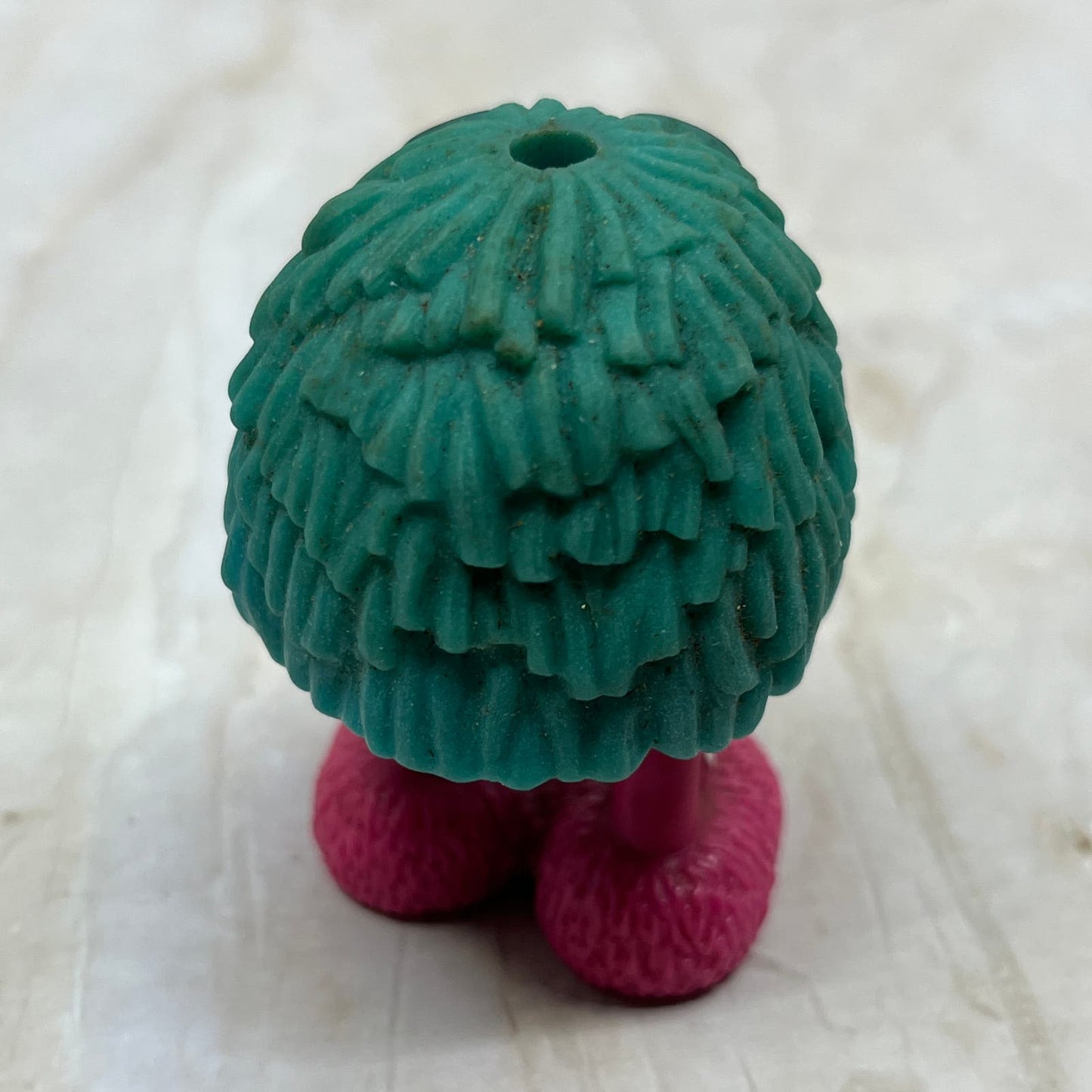 1989 Vintage 1989 McDonald's Fry Guy Blue Teal with Pink Bunny Slippers TE5-S2