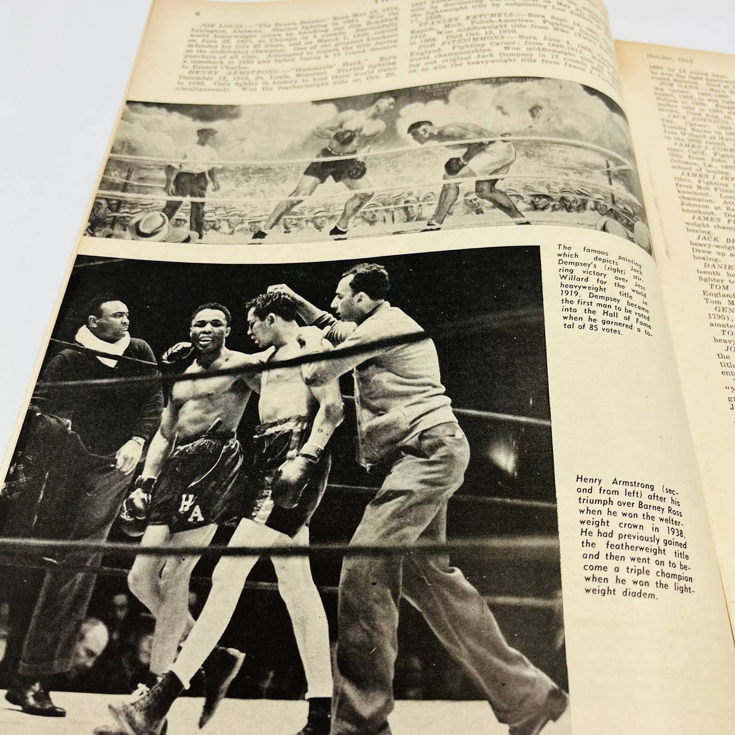 1954 Oct - The Ring Boxing Magazine – Hall of Fame Cover Rocky Marciano TA5