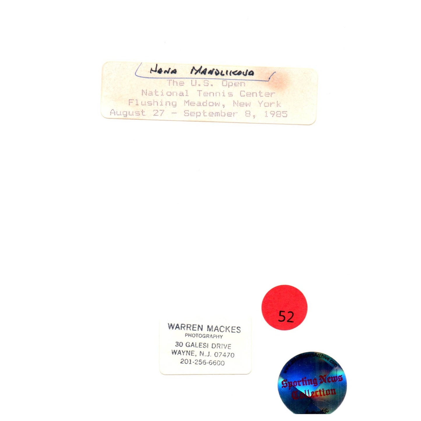 1985 Press Photo Women's Tennis Hana Mandlikova Flushing Meadow ~5x7" AD2-3