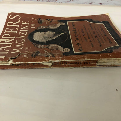 Harper's Monthly March 1917 World War I Mark Twain’s Letters John Masefield